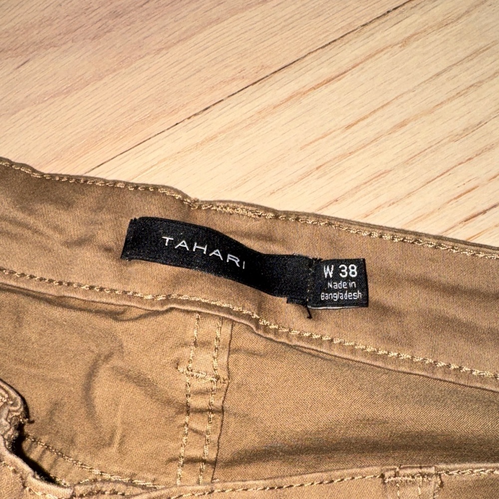 Tahari Men's Slim Stretch Jeans in Brown - Picture 3 of 10